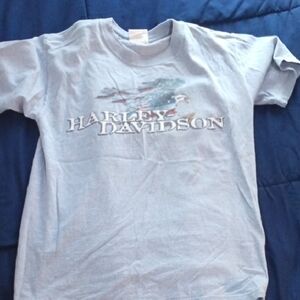 Harley-Davidson Men's Light Blue Tee